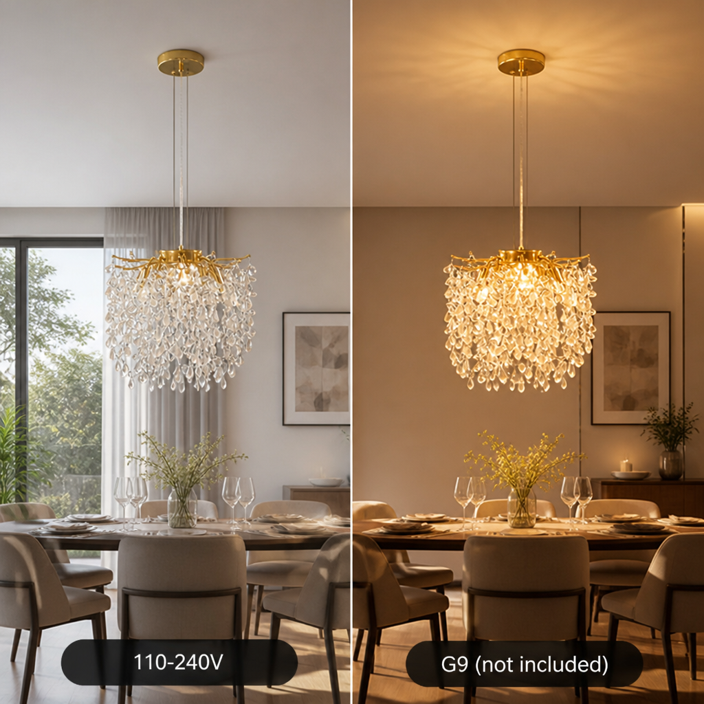 Luxury Modern Gold Crystal Chandelier