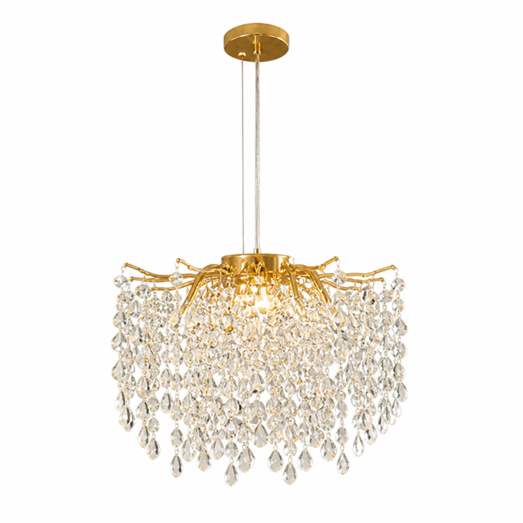 Luxury Modern Gold Crystal Chandelier