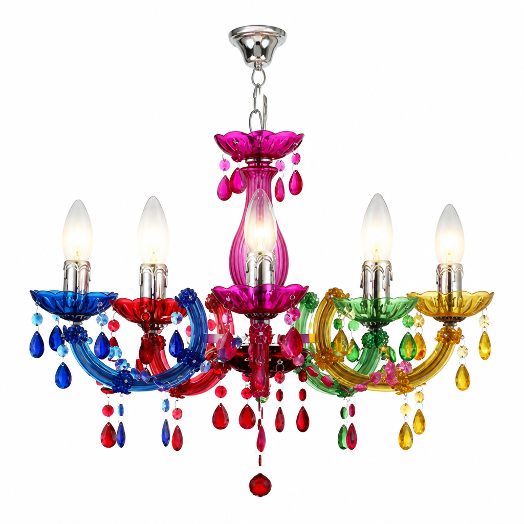 Modern Colorful Globe Cluster Chandelier