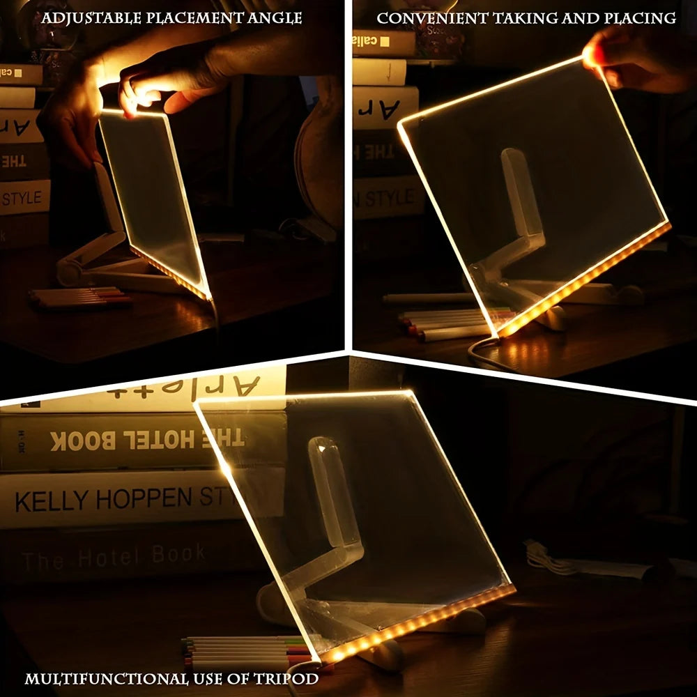 Acrylic Message Board Edge-Lit LED & USB Powered