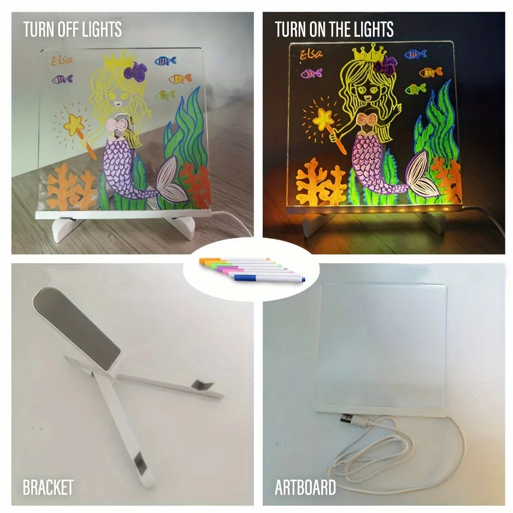 Acrylic Message Board Edge-Lit LED & USB Powered