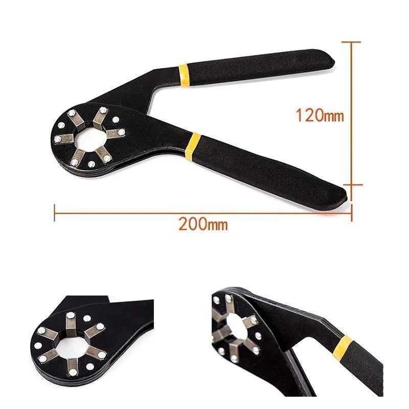 Adjustable Wrench Self-Adjusting Composite Steel Head & Non-Slip Handle