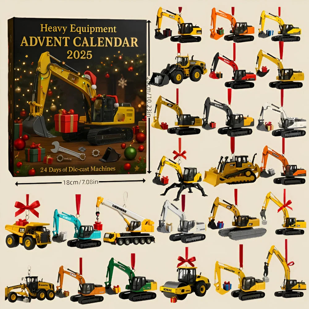 Advent Calendar Die-Cast Construction Vehicles Set of 24