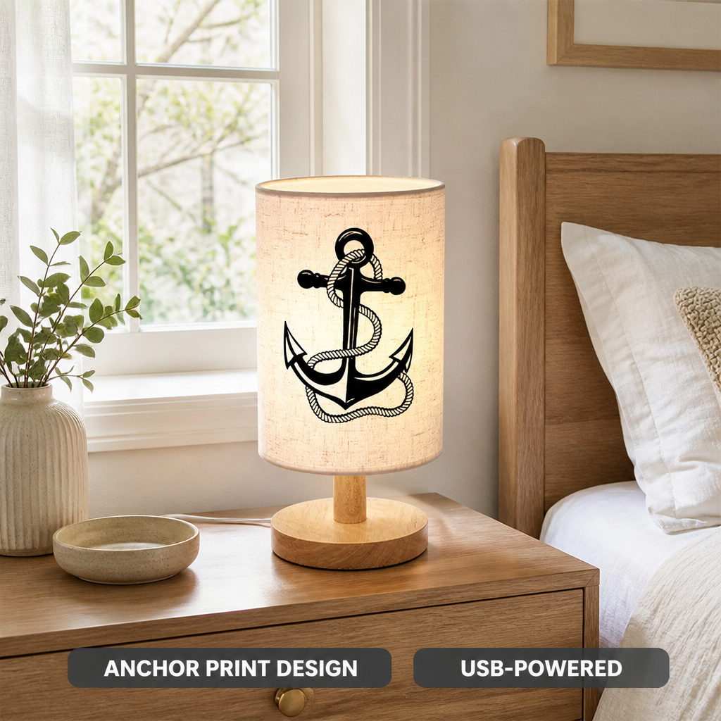 Anchor Print Table Lamp