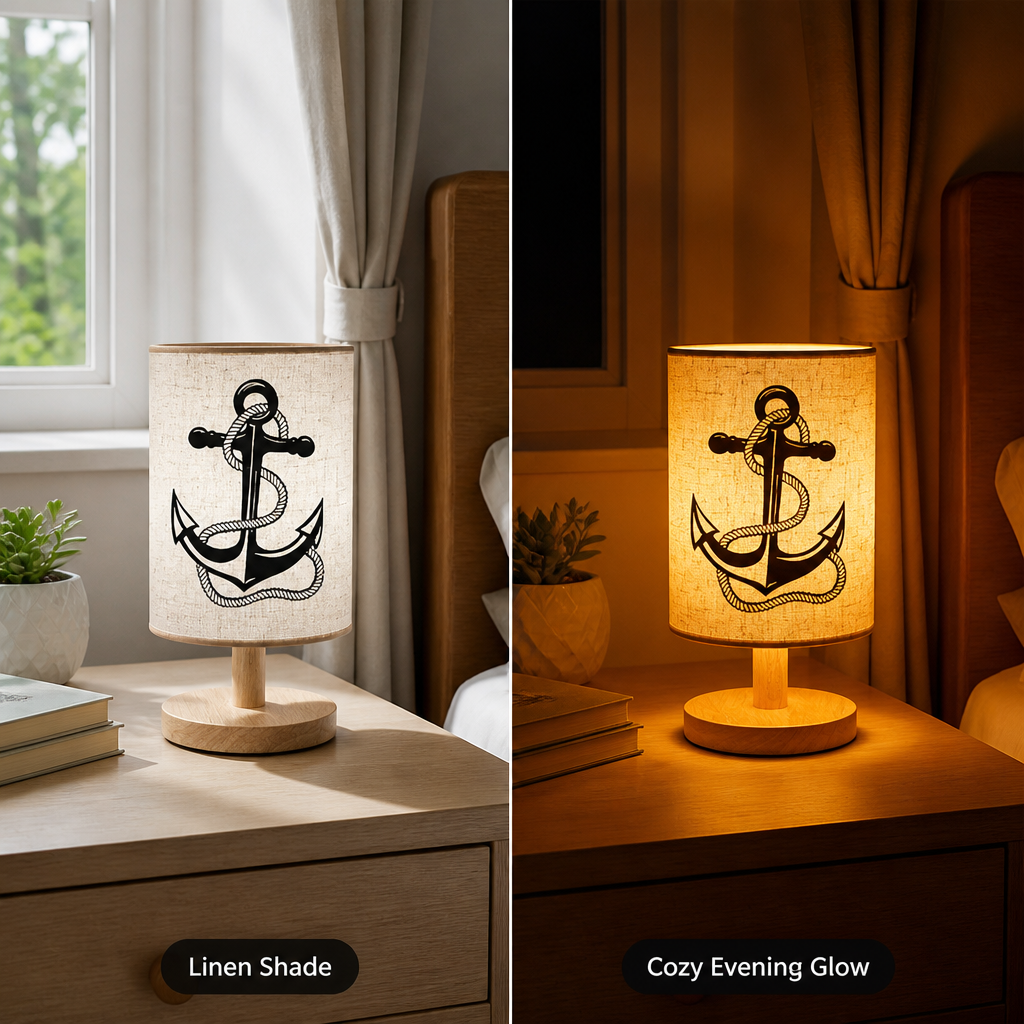 Anchor Print Table Lamp