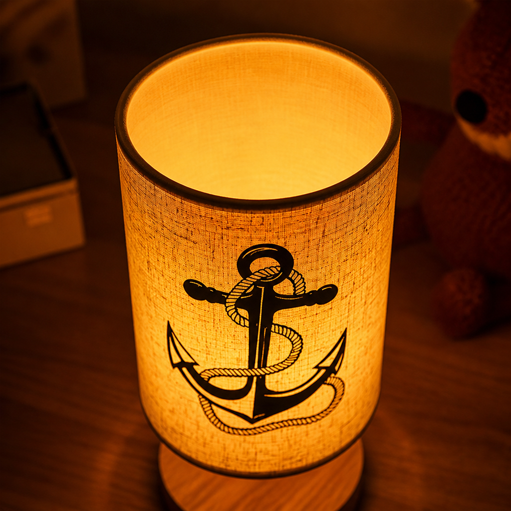 Anchor Print Table Lamp