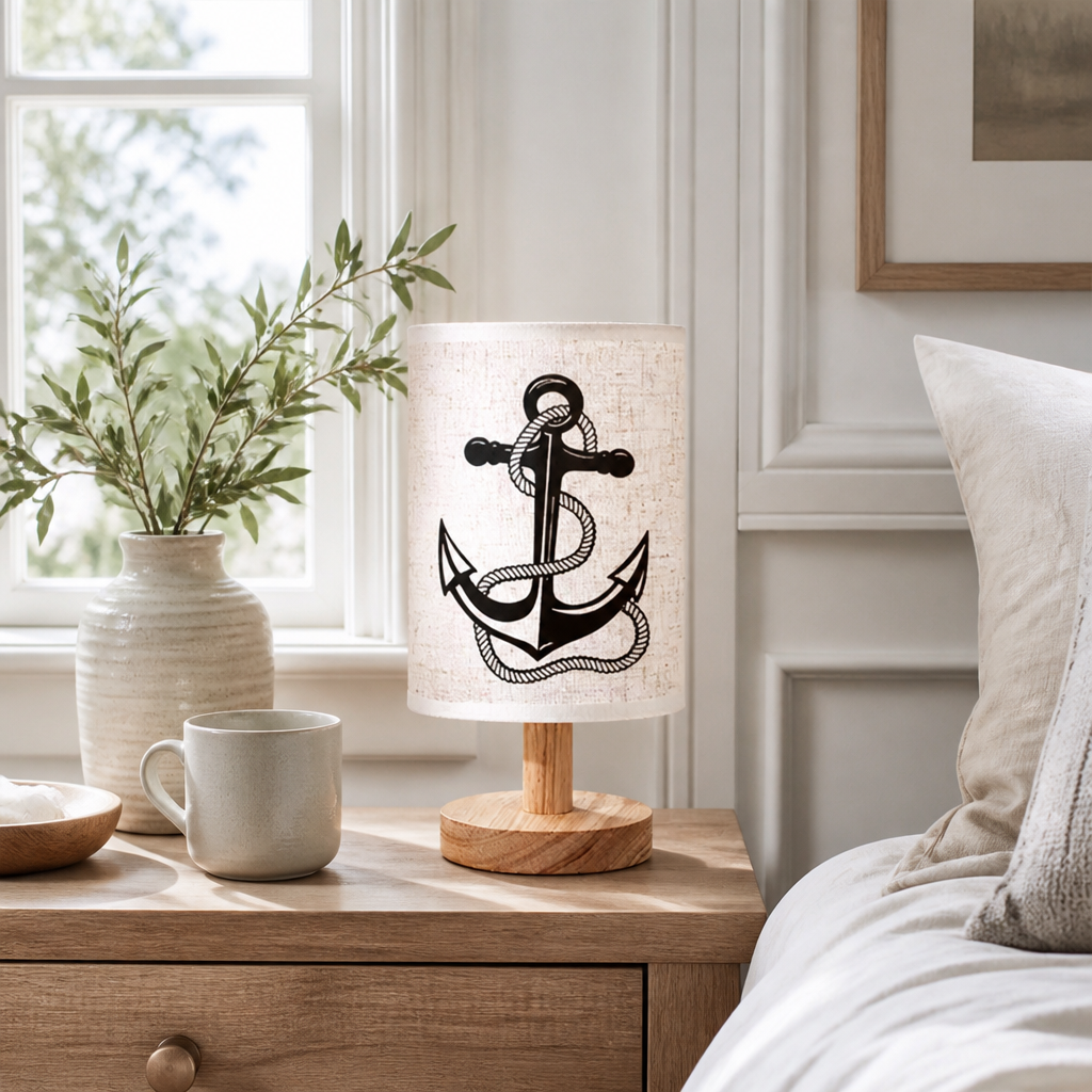 Anchor Print Table Lamp