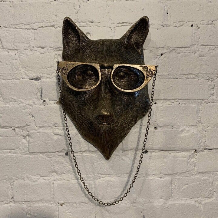 Animal Head Wall Decor Hand-Painted UV-Resistant Resin