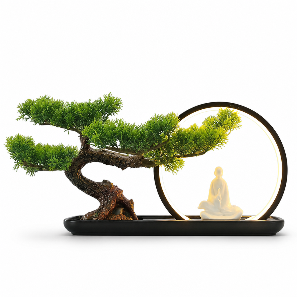 Artificial Bonsai Tree Maintenance-Free LED Lighting USB & Battery
