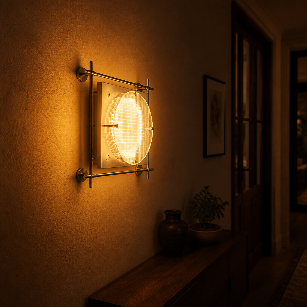 Bauhaus-Style Ice Glass LED Three-Color Wall Sconce