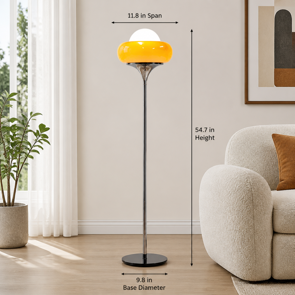 Bauhaus-Style Yellow Egg-Shaped Table Lamp