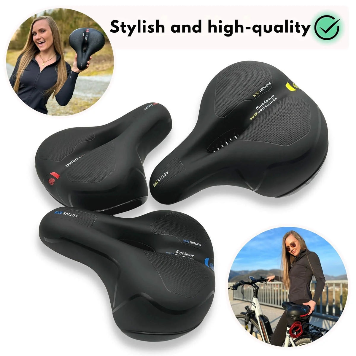 Bicycle Saddle Ergonomic Memory Foam & Shock-Absorbing