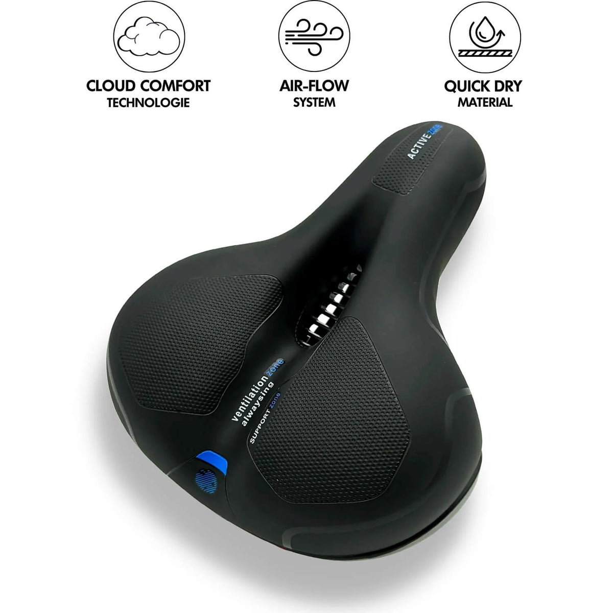 Bike Saddle Ergonomic Memory Foam Shock-Absorbing & Breathable