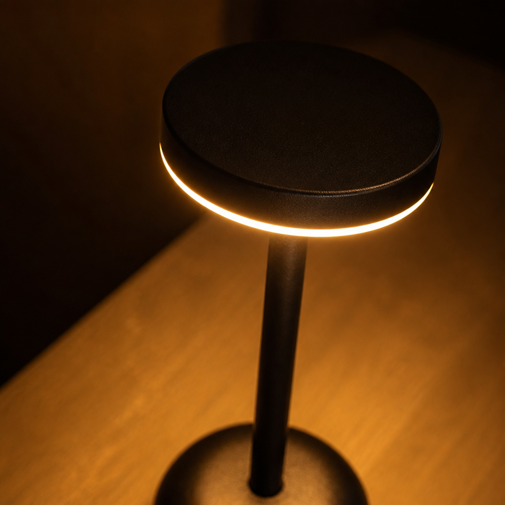 Black Metal LED Desk Lamp