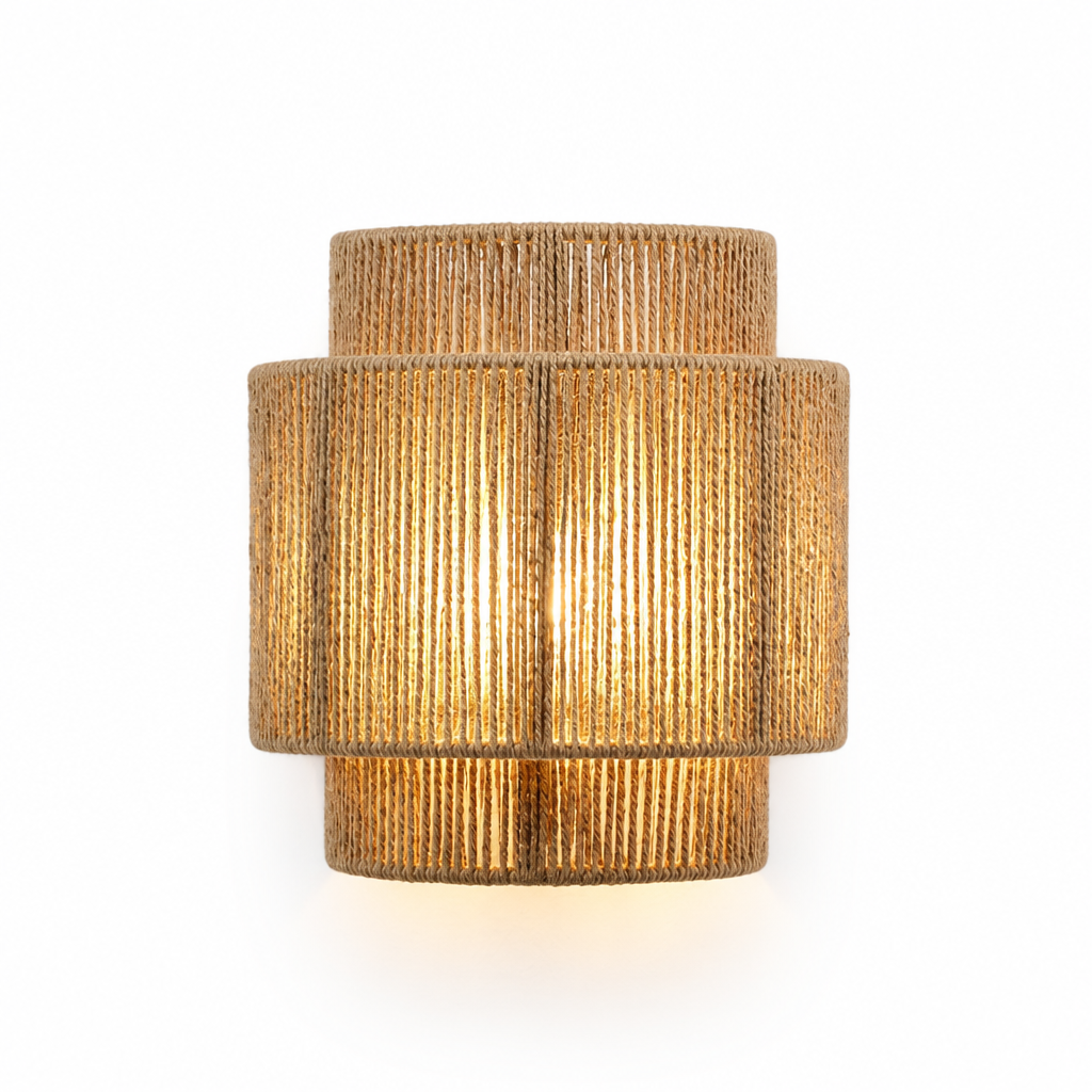 Boho Hemp Rope Wall Sconce