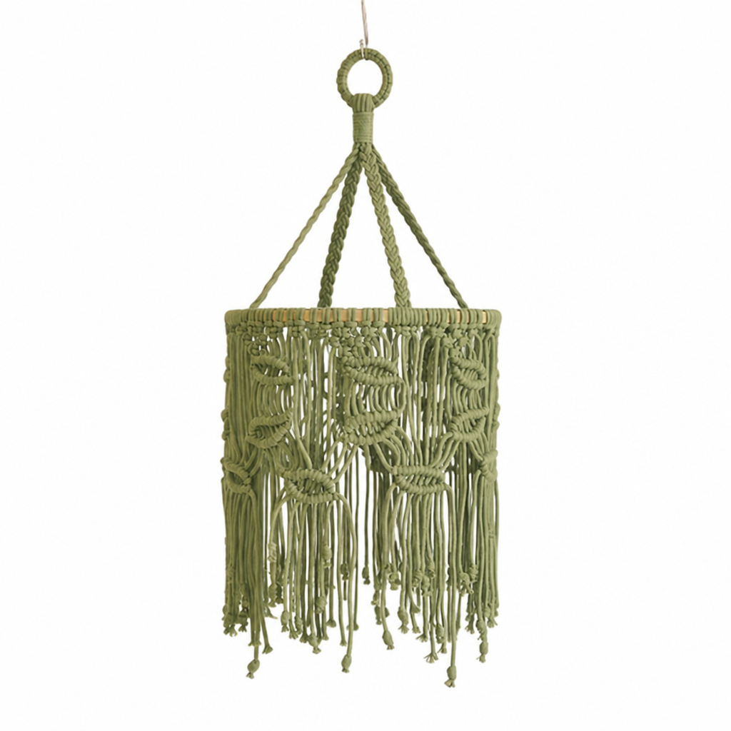 Boho Macrame Pendant Light