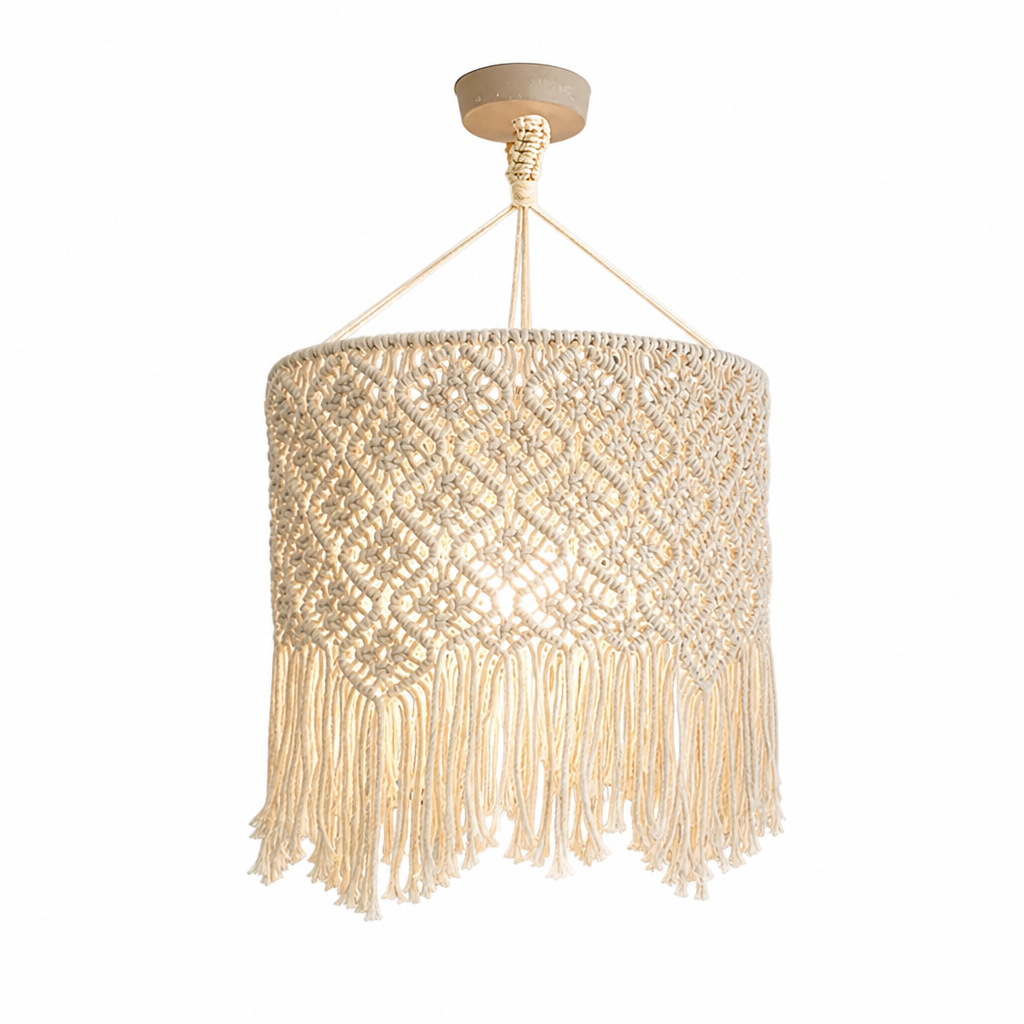 Boho Rattan Handwoven Pendant Light