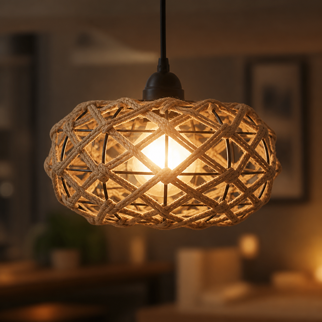 Boho Wicker Pendant Light