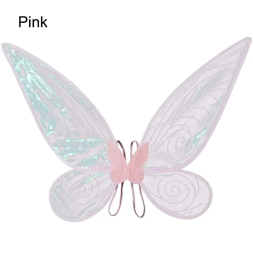 Butterfly Wings Glittering Organza Rustproof Wire & Elastic Straps