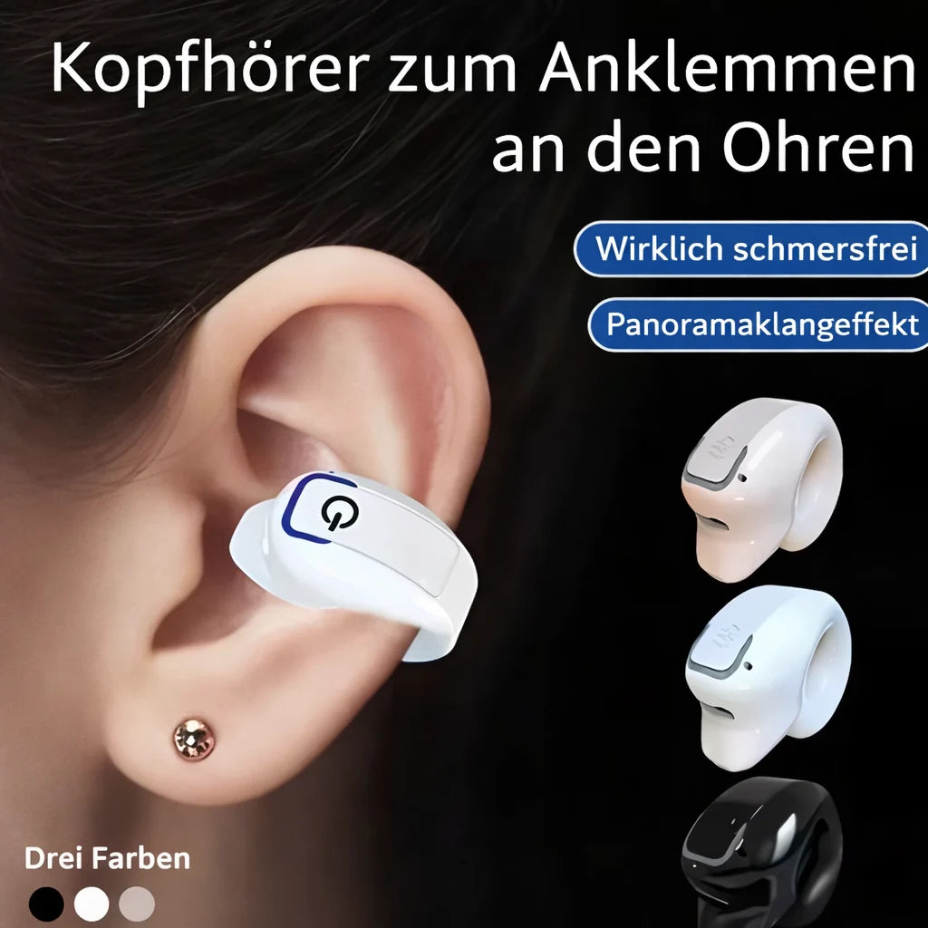 Clip-On Earphone Open-Ear Splash-Proof Bluetooth 5.3