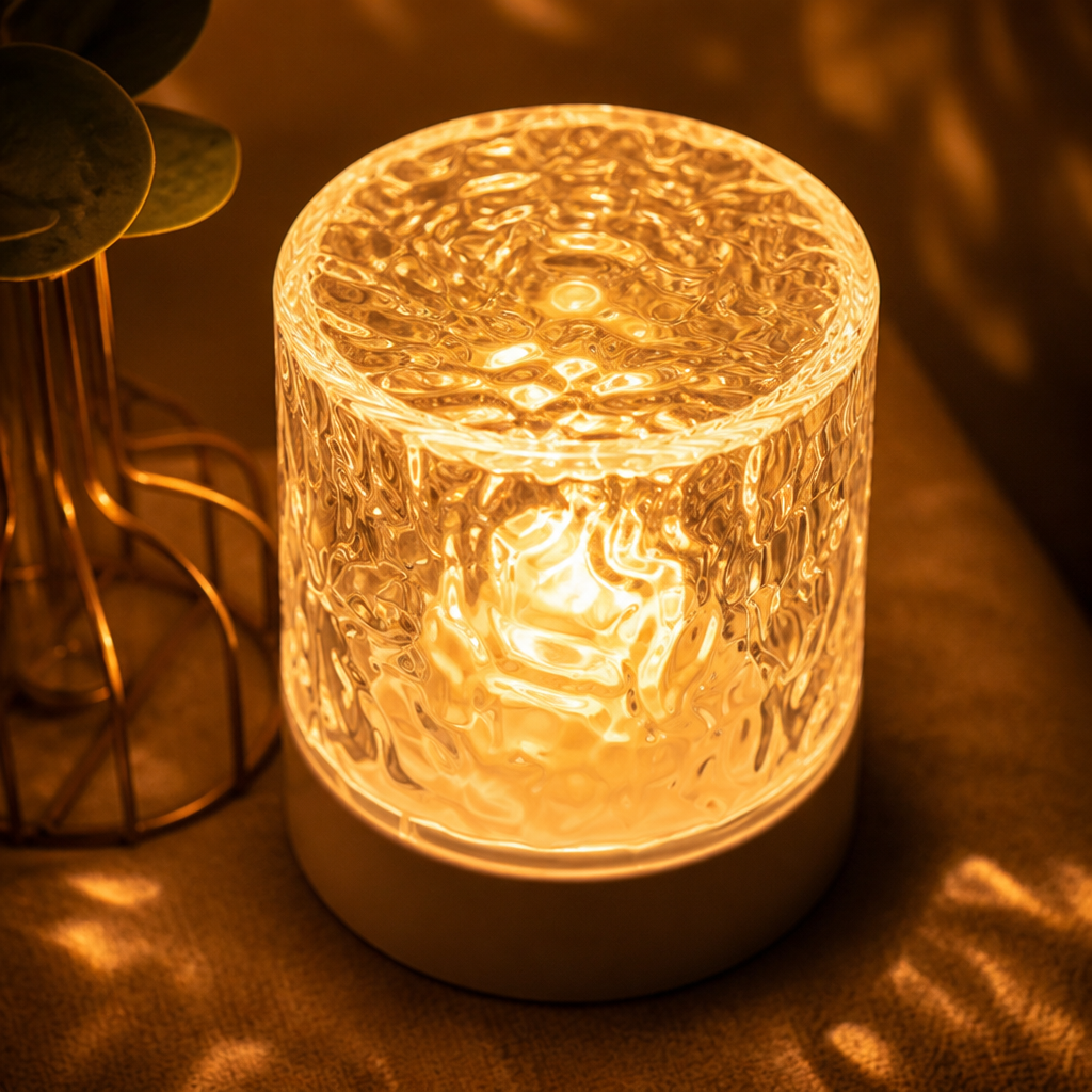 Colorful LED Simulated Flame Night Light