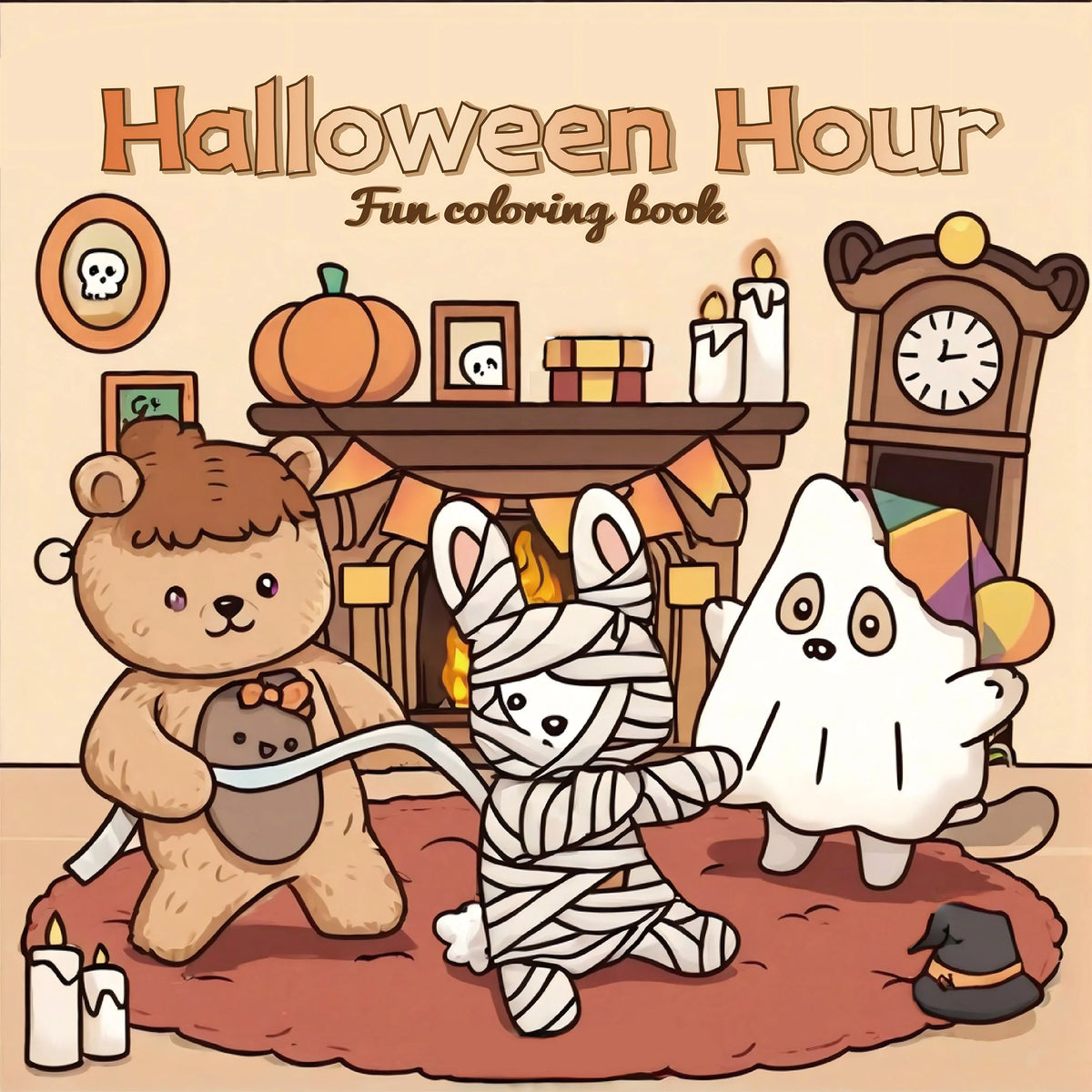 Coloring Book Halloween Single Sided Thick Paper