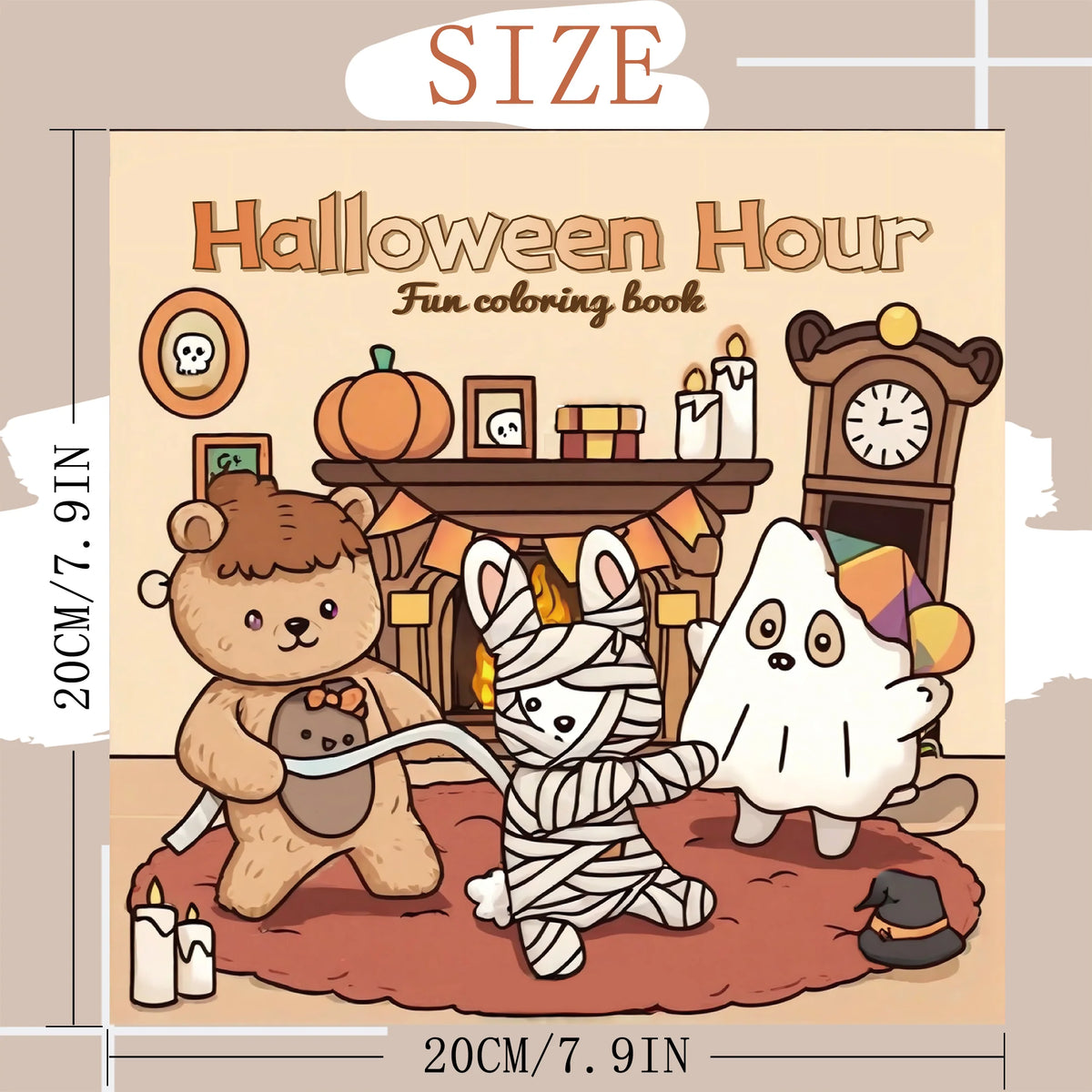 Coloring Book Halloween Single Sided Thick Paper