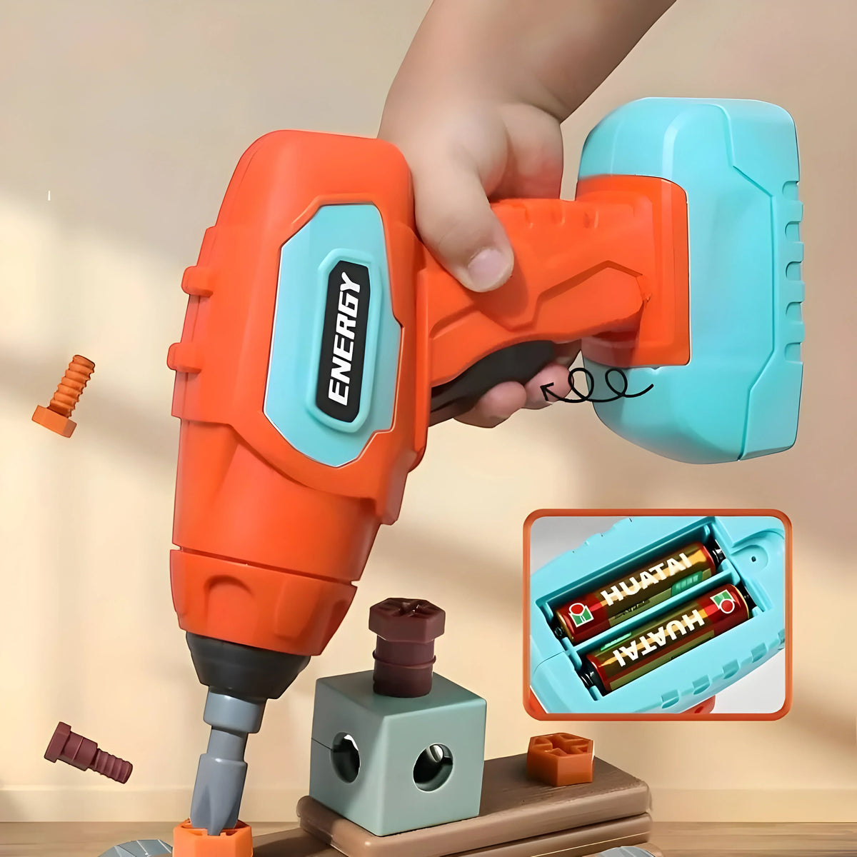 Construction Kit 100+ Parts Tools & Sturdy Case