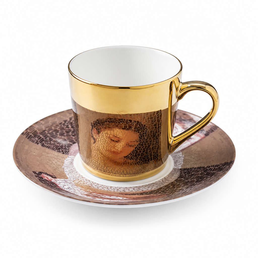 Cup & Saucer Set Anamorphic Mirror Glaze Porcelain 250ml
