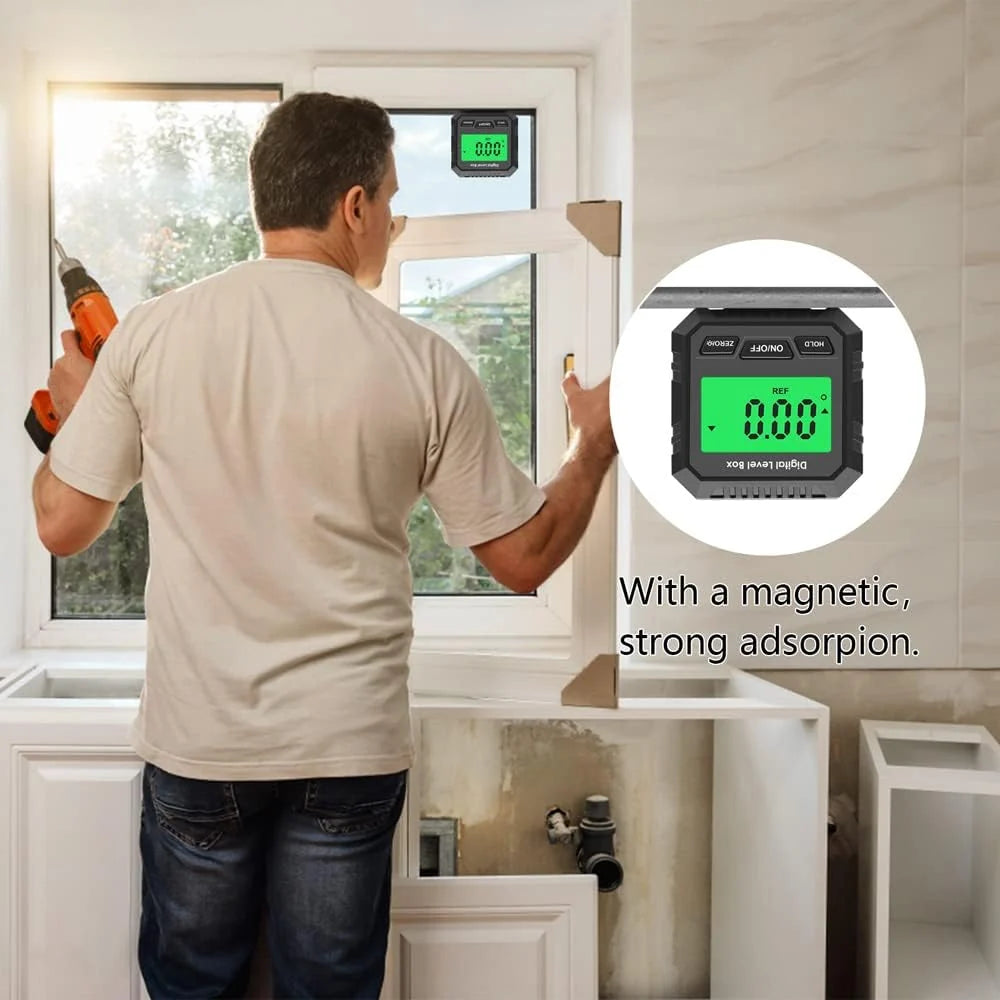 Digital Angle Gauge Magnetic Base High-Precision ±0.2°