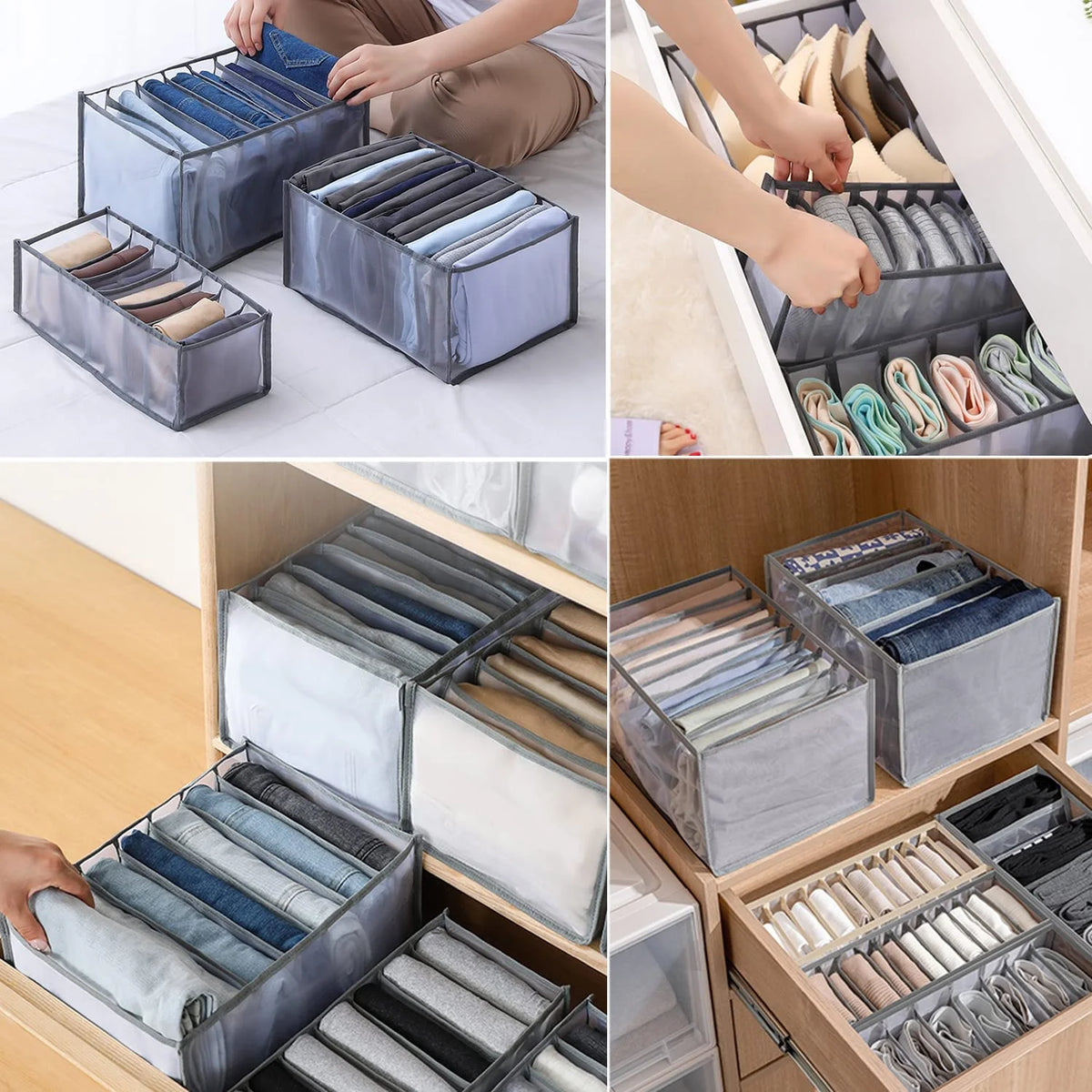 Drawer Organizer Seven Compartments Washable Reinforced Edges