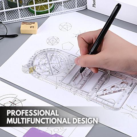 Drawing Ruler 14 Geometric Templates Transparent