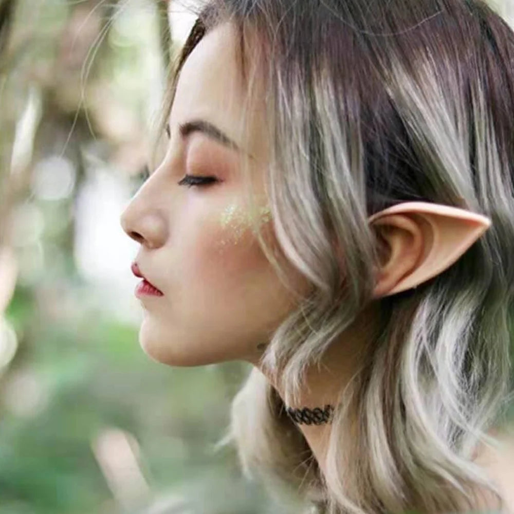 Elf Ear Clips Clip-On Skin-Tone Flexible Long & Short