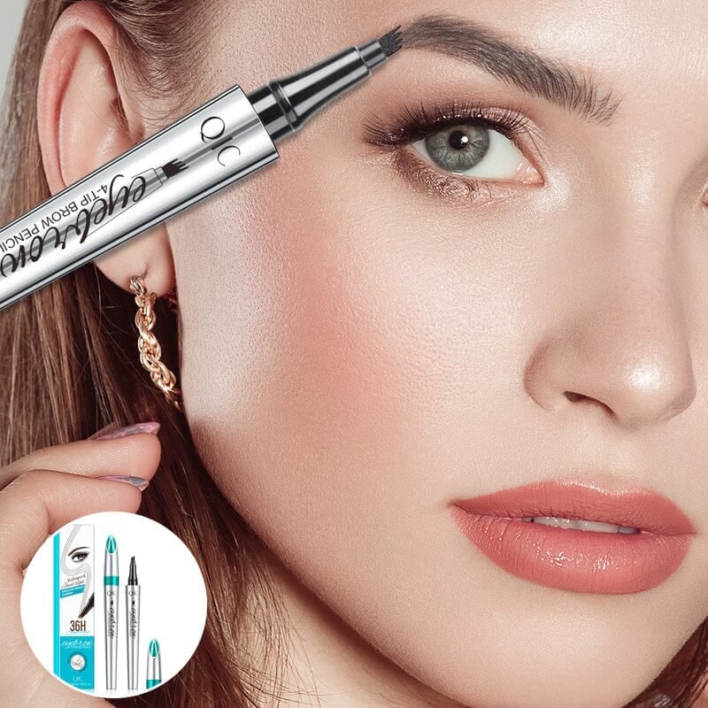 Eyebrow Pencil 4-Prong Microblading Tip Waterproof & Smudge-Proof