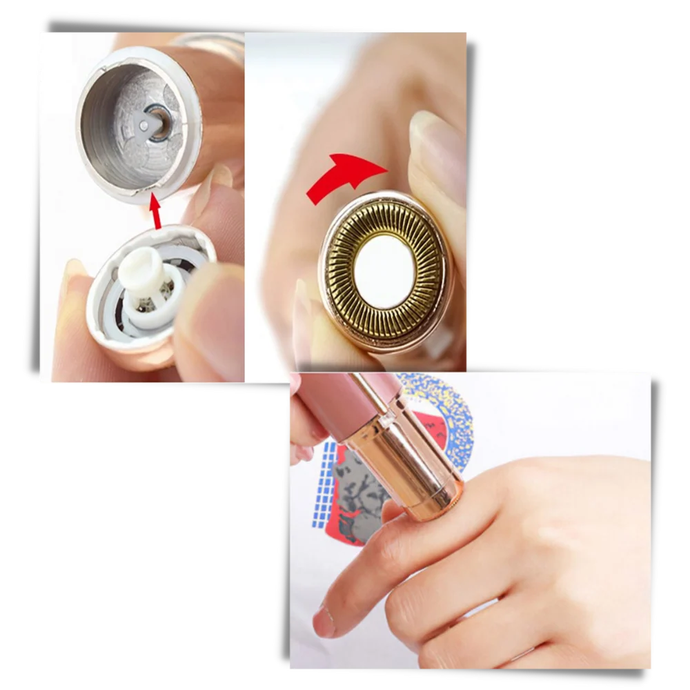 Facial Hair Remover LED Light & Removable Head