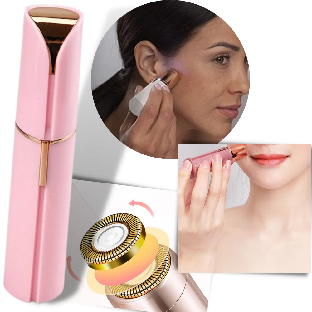 Facial Hair Remover LED Light & Removable Head Battery Powered