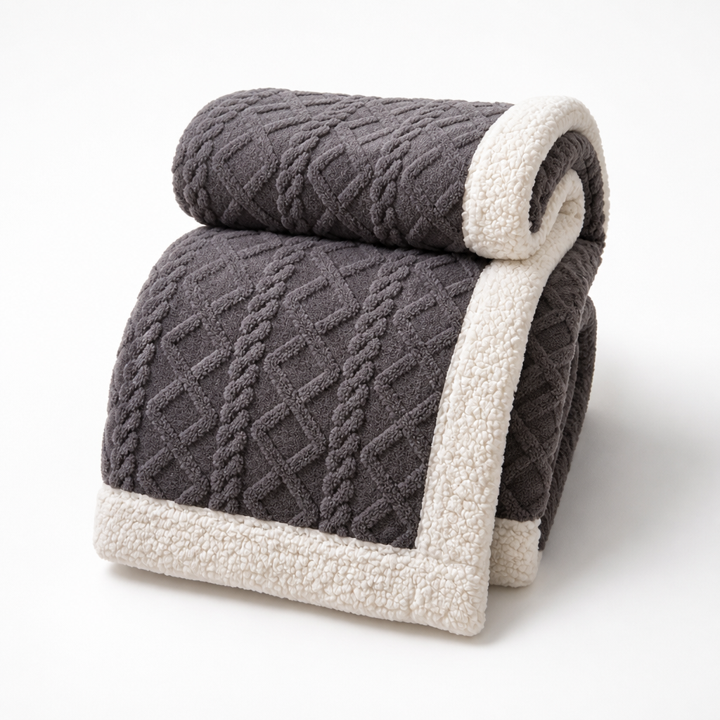 Fleece Blanket Reversible Brushed & Smooth