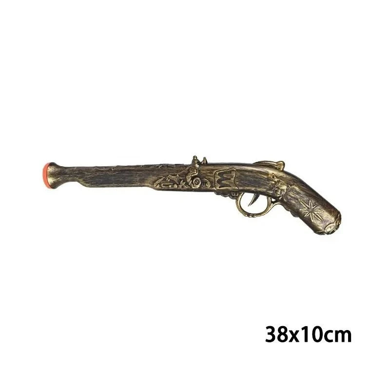 Flintlock Pistol Antique Engraved Lightweight Wood-Look Grip