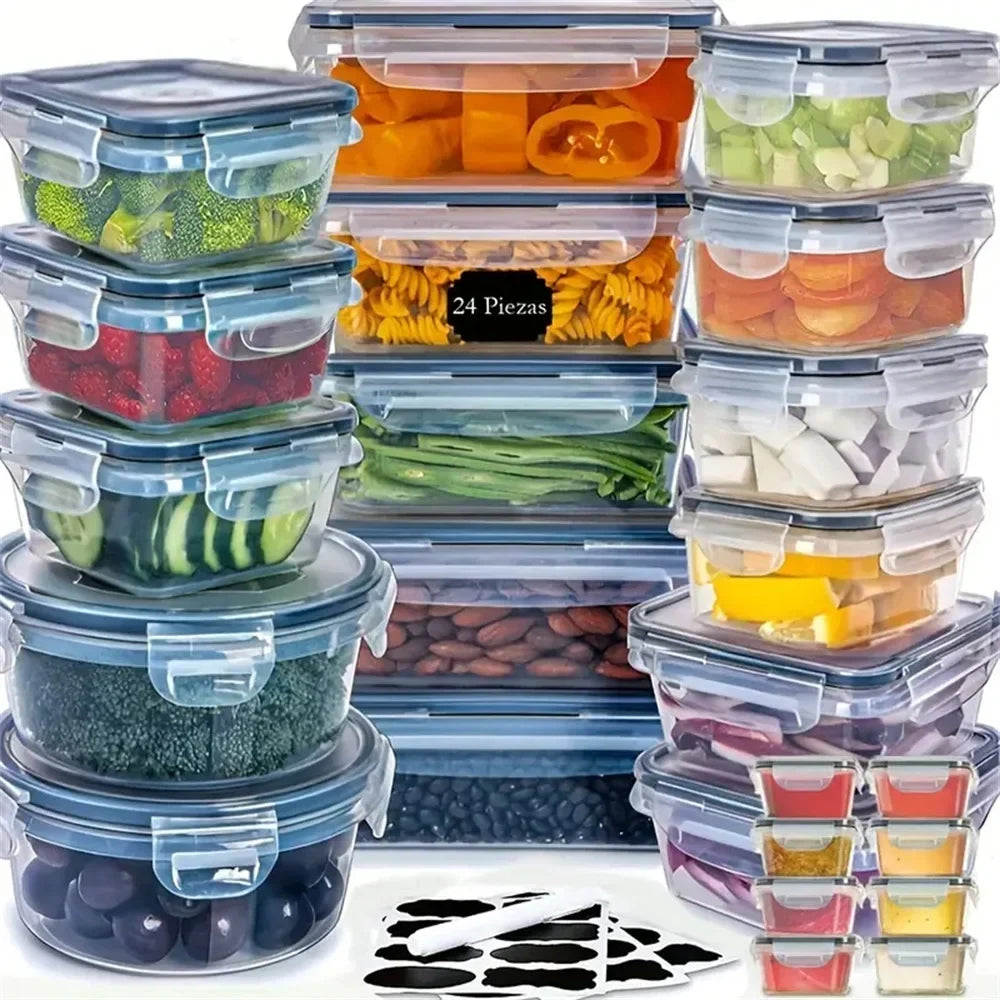 Food Storage Container Set Airtight Seal BPA-Free Stackable