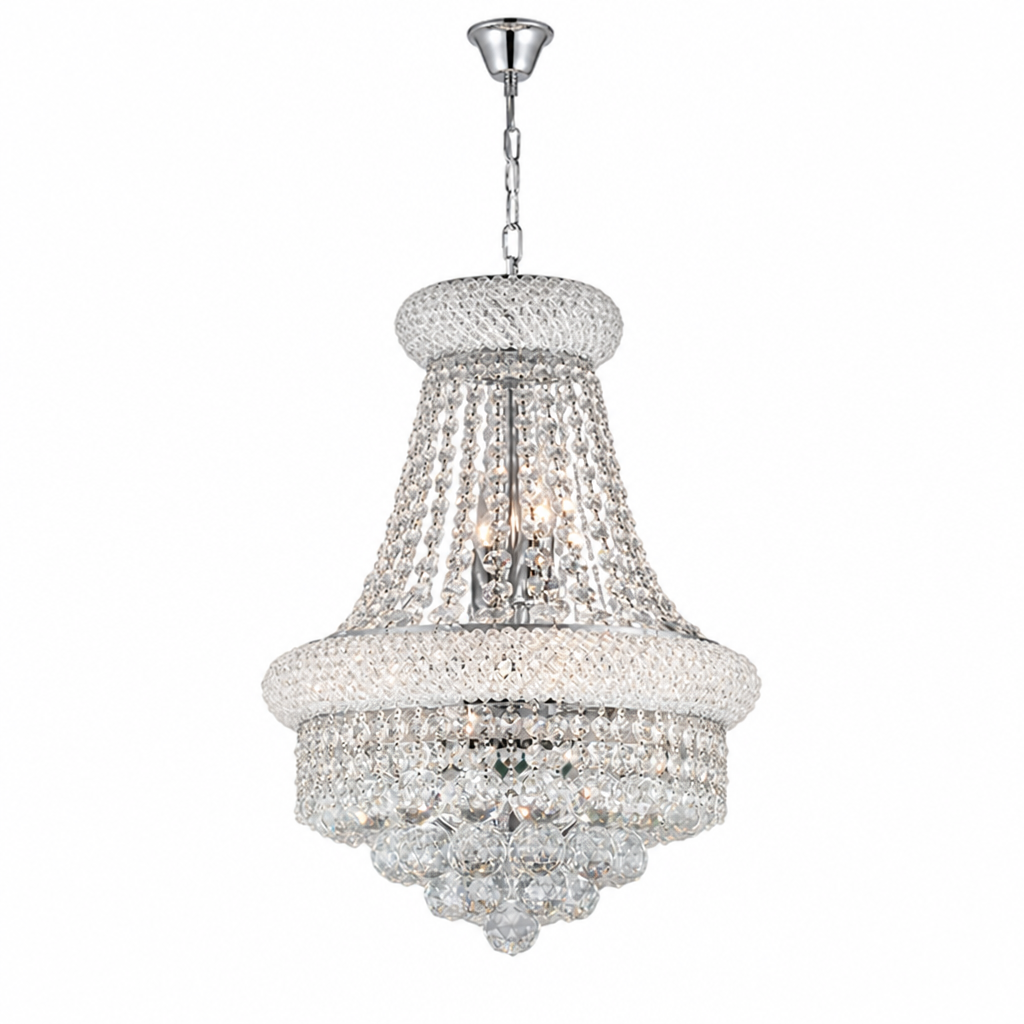 French Crystal Adjustable Chain Chandelier