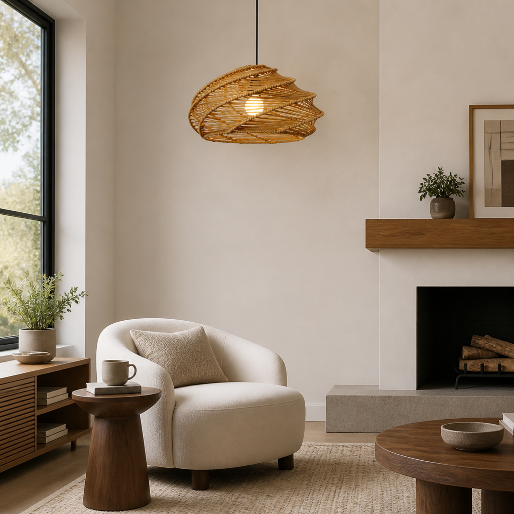 French Paper Rope Pendant Light