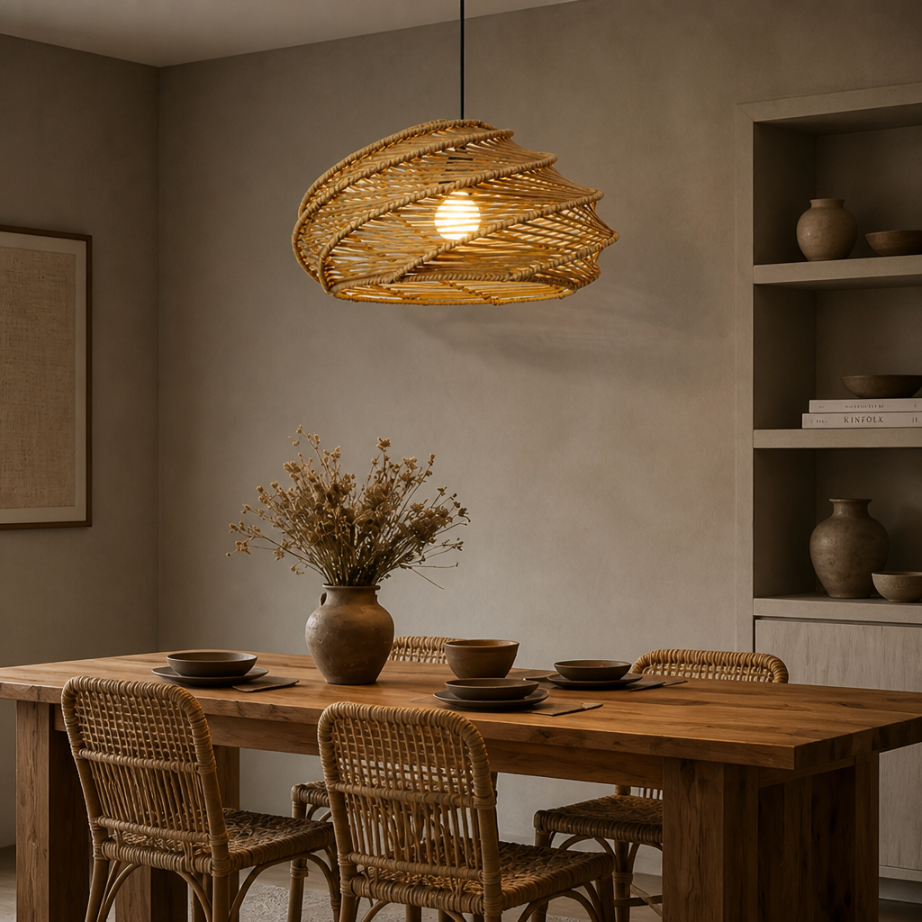 French Paper Rope Pendant Light