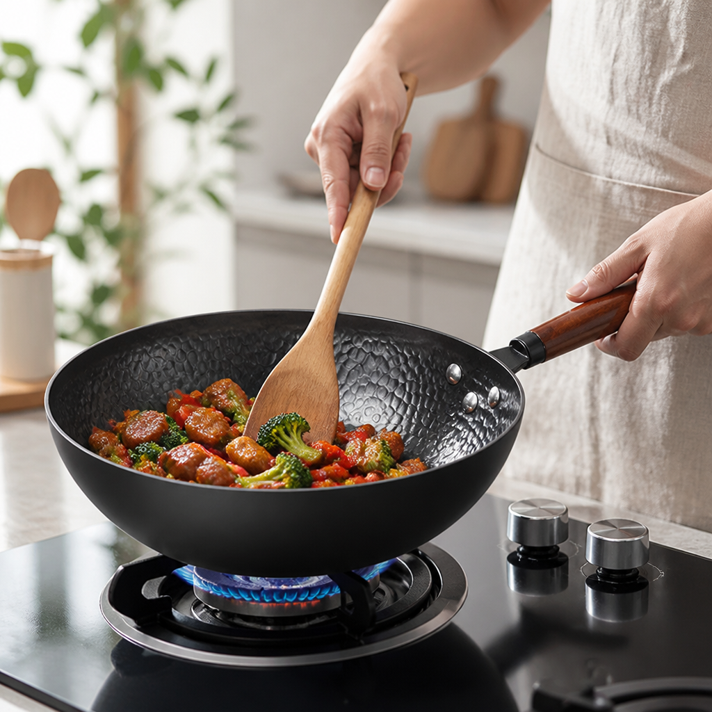 Frying Pan Cast Iron Lightweight Natural Non-Stick Rust-Resistant