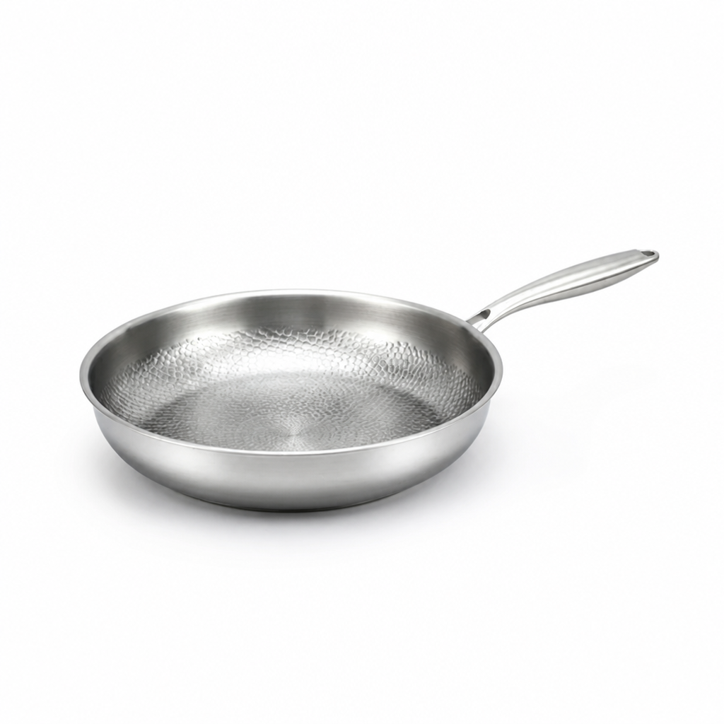 Frying Pan Hammered Titanium Natural Non-Stick Induction Compatible