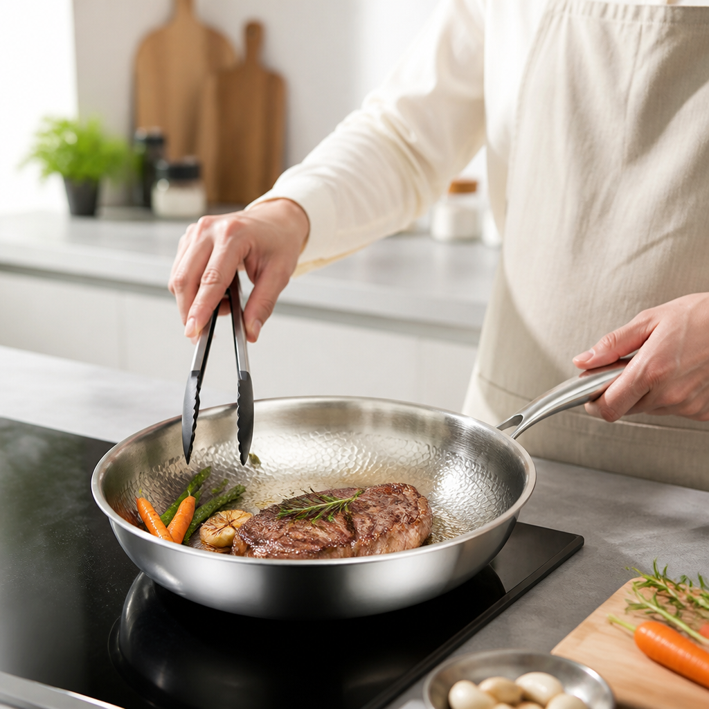 Frying Pan Titanium Hand-Hammered Non-Stick