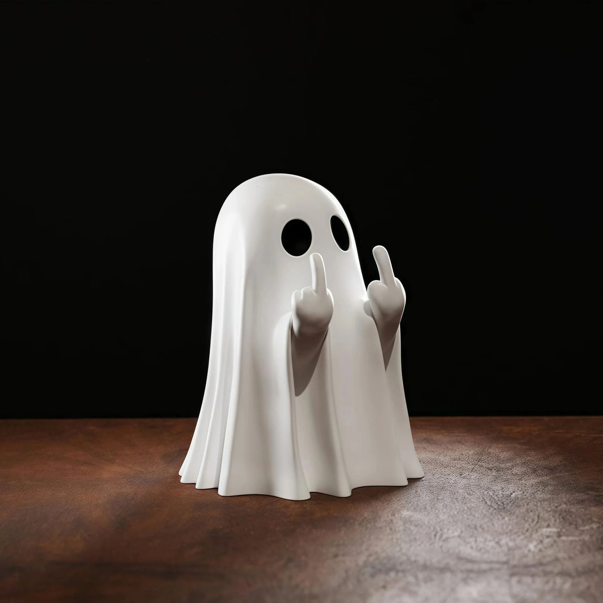 Ghost Figurine Compact Polyresin Tabletop White Or Black