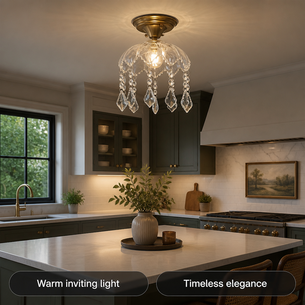 Glass 10-Strand Pendant Light