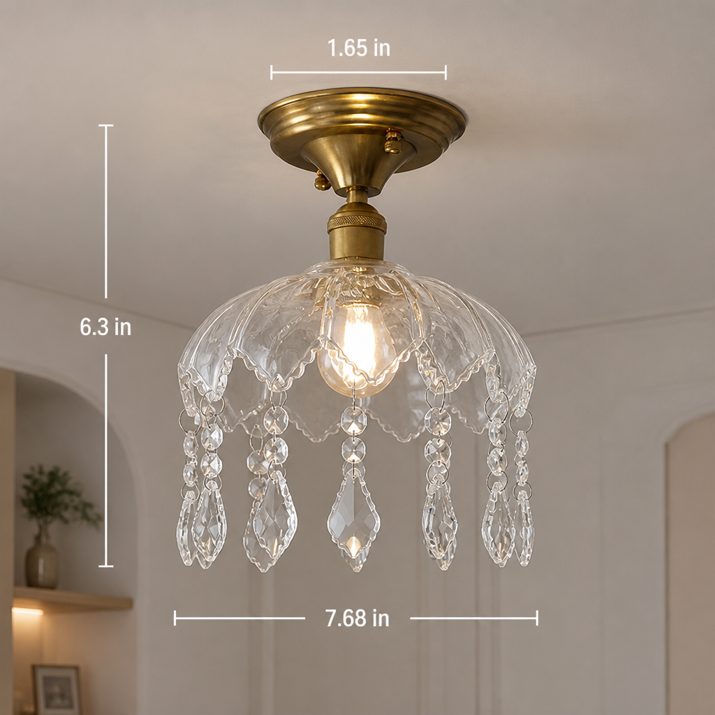 Glass 10-Strand Pendant Light