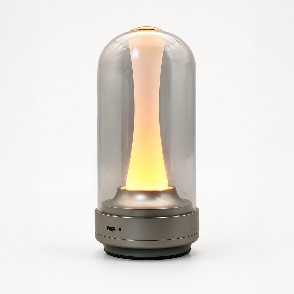 Glass LED Mushroom Night Light