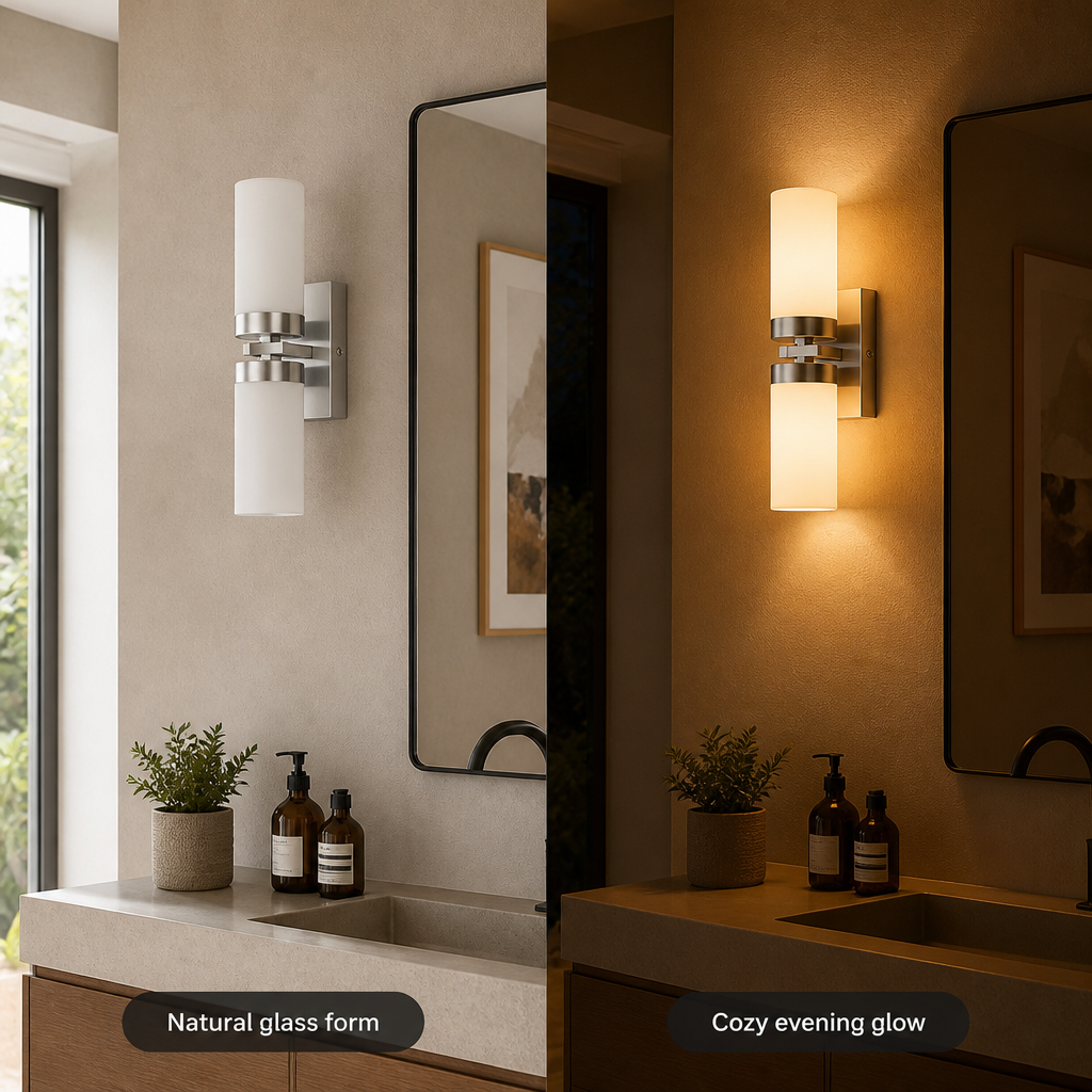 Glass LED Up-Down Wall Sconce